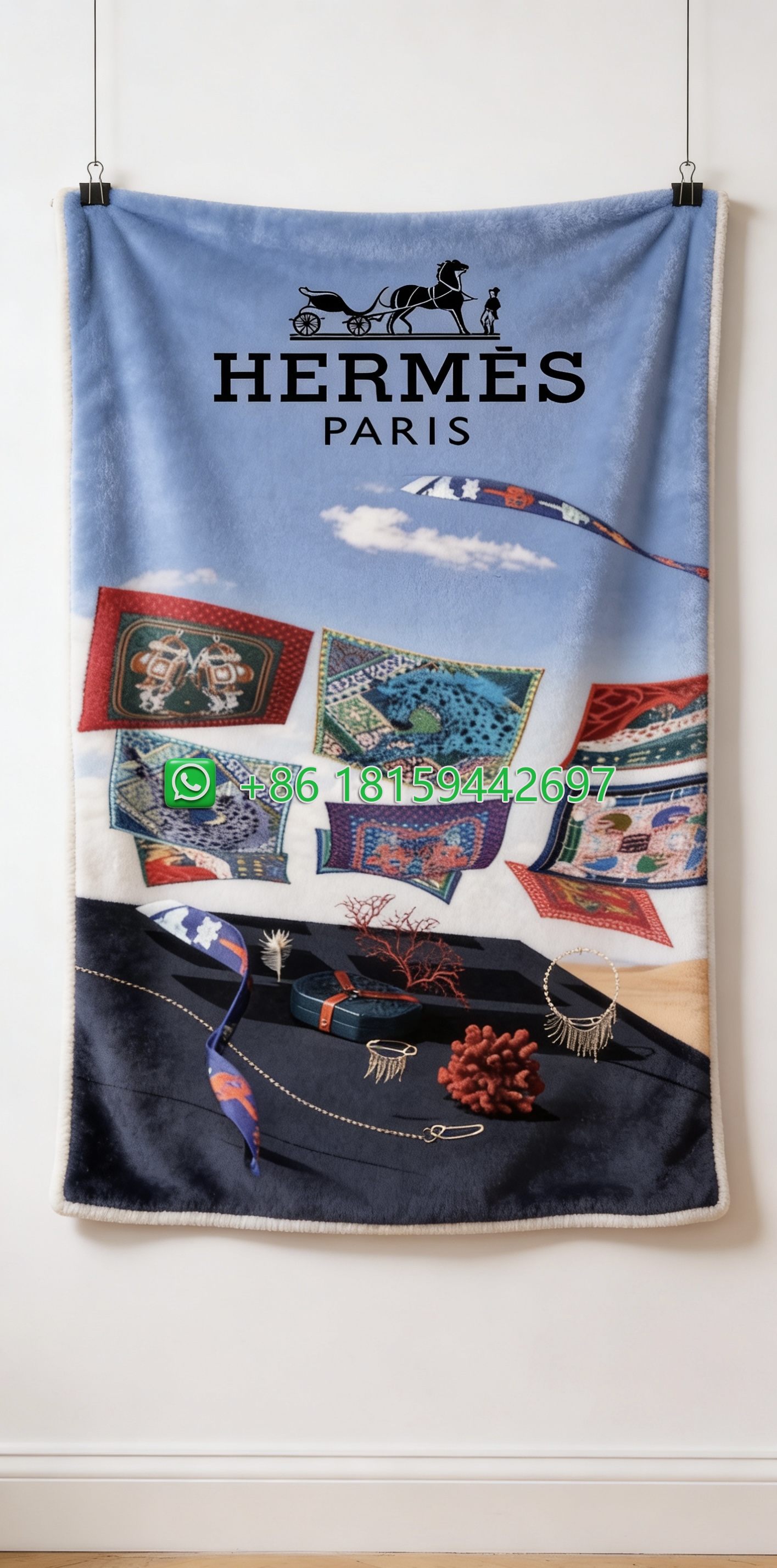 Hermes Throw Blankets